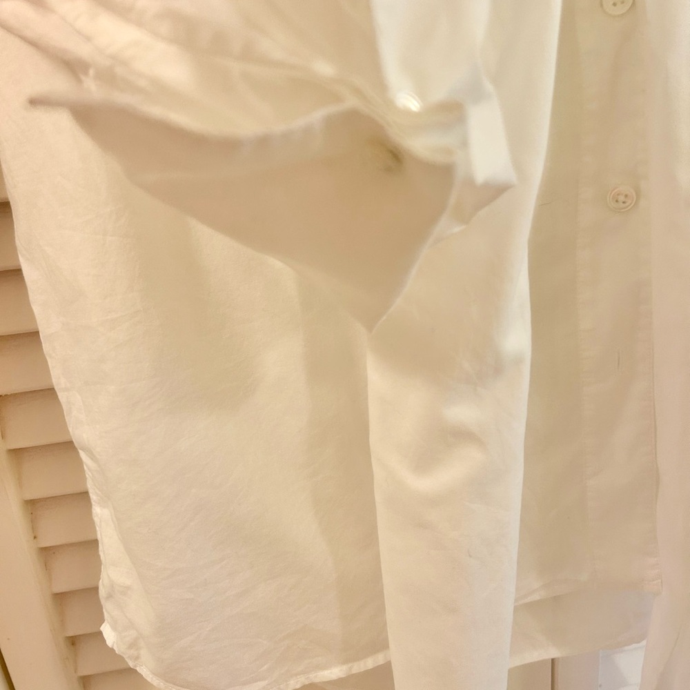 Gap M oversized blouse 100% cotton with large tie at neckline - Picture 3 of 5